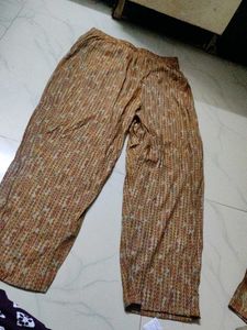 Elegant Brown Floral Print Kurta sets