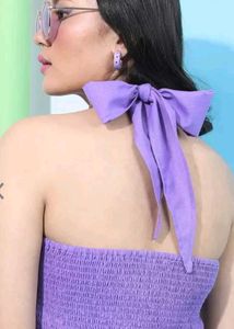 Tie Up Bandeau Type Crop Top