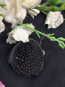 Black Studded Pouch