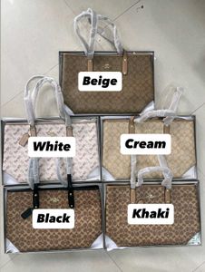 COACH SIGNATURE CANVAS TOTE BAG WD INVOICE N BOX