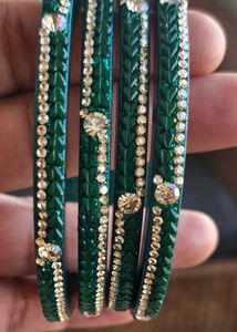 PURE LAAKH DARK GREEN BANGLES