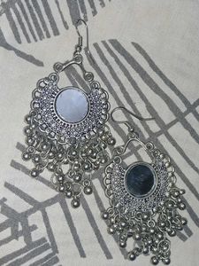 Silver Tone Dangle Earrings