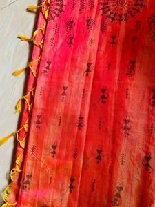 Pure Handloom Saree With Ready Blouse Very New