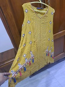 Indo Western Printed High-low Cotton Kurta