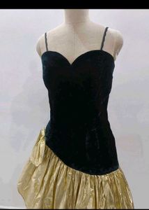 Vintage Black &amp; Gold Party Dress
