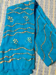 Blue & Gold Dupatta