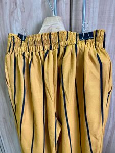 Mustard Striped Pants- Size Small