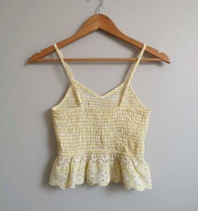 Striped Butter Yellow Top