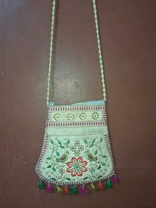 Embroidered Sling Bag