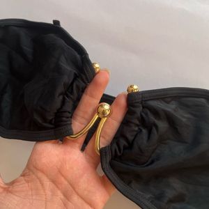 Black Bandeau Bikini Top