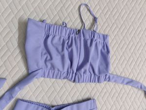 Padded Crop Top With Flared Trousers| Medium