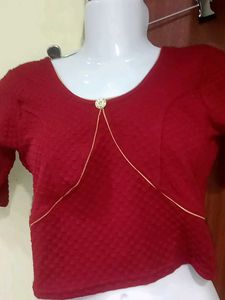 Designer Brick Colour Blouse