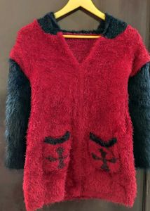 Never Used Hoody Furr Top