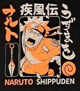 Black Men&#39;s Printed T-shirt (Naruto)