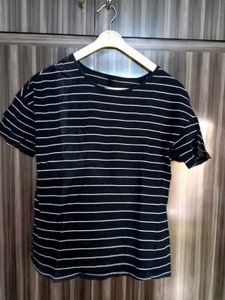 Striped Black & White Tee