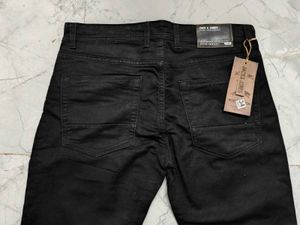 Black Straight-Leg Jeans