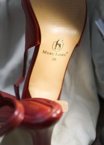 Sling Back Dark Red Pumps