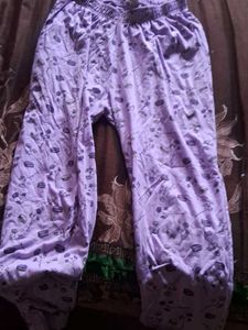 Purple Patterned Lounge Pants