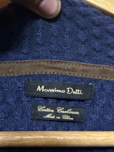 Massimo Dutti Navy Blue Knit Cardigan