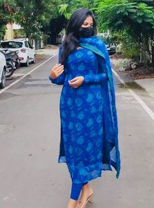 Royal blue kurti set