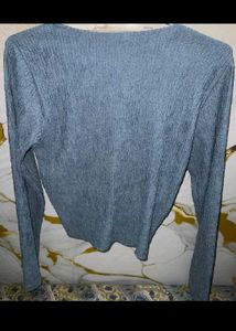 Blue Long Sleeve Top