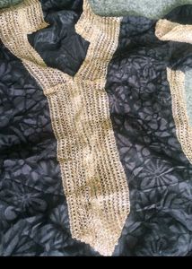 Elegant Black &amp; Gold Embellished Kurti