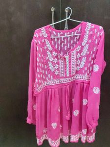 Pink Embroidered Top
