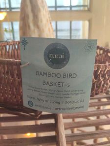 Woven Bamboo Bird Basket