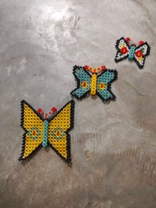 Beaded Butterfly Brooches
