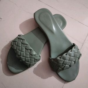 Green Colour Footwear
