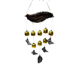 Golden Leaf 8bell Wind Chime Soothing With Sound