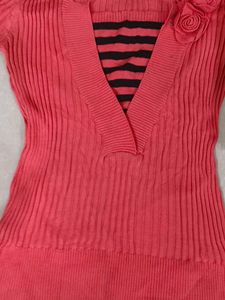 Pink Beautiful Top /Women Used Stretchable All Typ