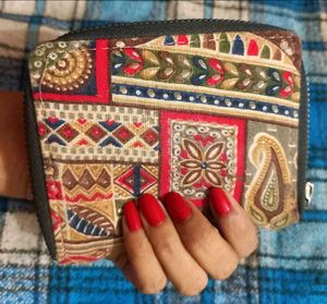 Combo For Two Holographic And Multi Printed Wallet