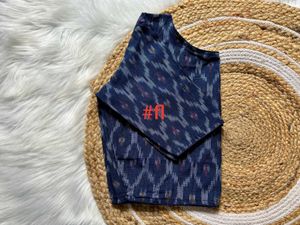 Ikkat Boat Neck Blouse