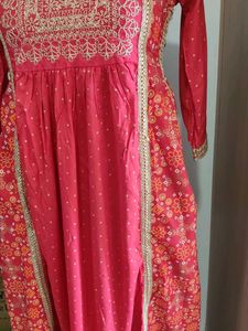 Elegant Red Embroidered Kurta Set