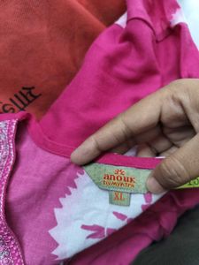 Anouk Pink Kurta Set