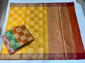 Kota check zari saree