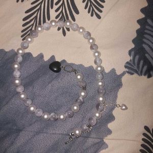 Pearl Heart Charm Necklace
