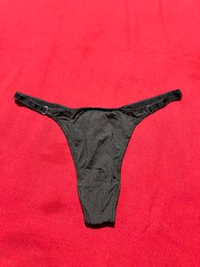 Censored Black Thong Panty