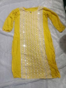 Yellow Colour Kurti