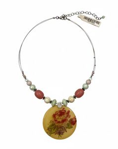 y2k beaded Floral Necklace