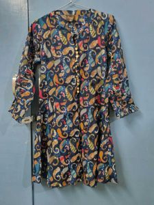 Navy Blue Kurta With Peacock Print!!