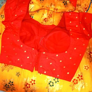 Festive Yellow &amp; Red Lehenga Choli Set