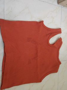 Trendy Orange Tank Top