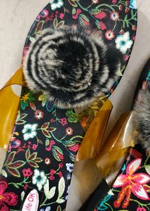 Multi Coloured Fancy Slippers For Women