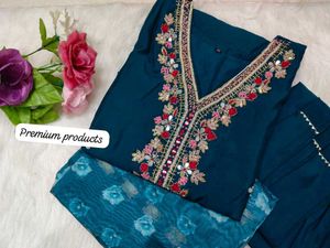 Beautiful Blue And Rama Suit Set