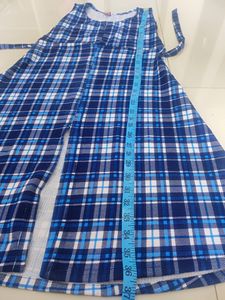 Blue Chex Girls  Top