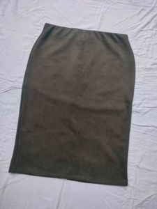 Pencil Pull- On Elastic Waist Women's Midi Skirt