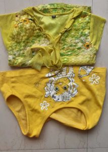 2 cute tops for little girls 3 to 6 yrs