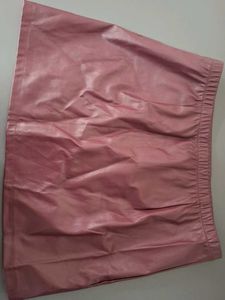 burgundy Faux Leather Mini Skirt